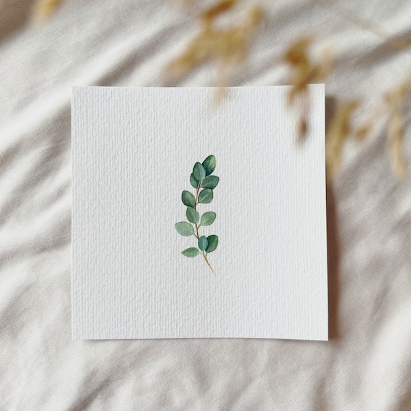 Eucalyptus - Miniature Fine Art Print from Original Watercolor