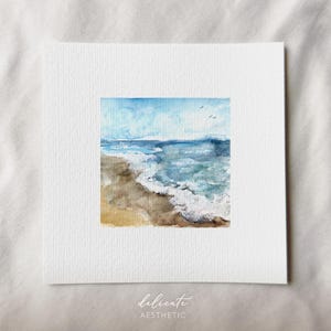 Brillo de playa | Impresión de arte en miniatura | Impresión de mi acuarela original | Estética delicada