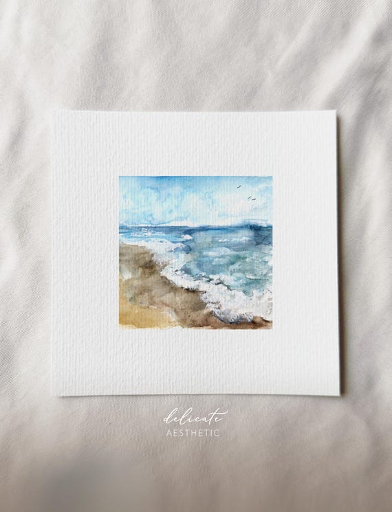 Strandflimmern | Miniature art print | Print after my original watercolor | DelicateAesthetic