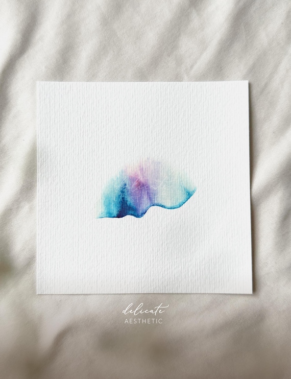 Northern Lights | Miniature Art Print | Print from my Original Watercolor | DelicateAesthetic
