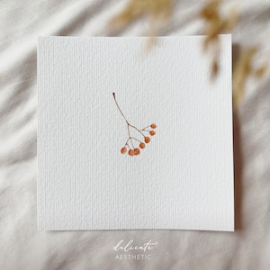 Lijsterbes | Miniatuur Kunstdruk | Afdruk naar mijn originele aquarel | DelicateEsthetiek