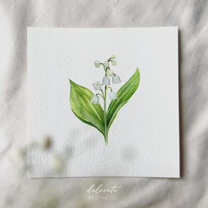 Maiglöckchen | Miniatur Kunstdruck | Druck nach meinem Original Aquarell | DelicateAesthetic