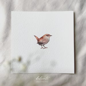 Troglodyte - Impression d'art miniature - Tirage d'après mon aquarelle originale - DelicateAesthetic