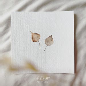 Herbstlaub - Miniatur Kunstdruck - Druck nach meinem Original Aquarell | DelicateAesthetic