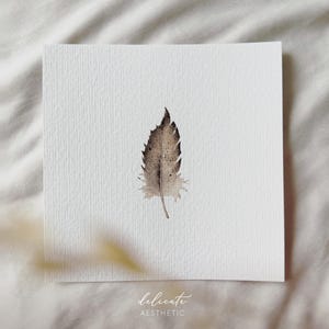 Featherlight - tirage d'art miniature - tirage d'après mon aquarelle originale | Esthétique délicate