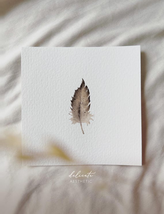 Featherlight - Miniature Art Print - Print after my original watercolor | DelicateAesthetic