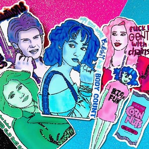 Heathers Film 6er Set | Wasserfeste Vinyl-Aufkleber für Laptops, iPhones, Hydroflasks | Planer und Bastelbedarf | Kult-Klassiker
