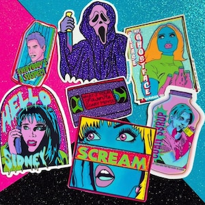 Favorite Scary Movie #1 - 7 pc. Sticker Pack for Laptops, iPhones, Hydroflasks | Cute Planner and Craft Supplies | Scream