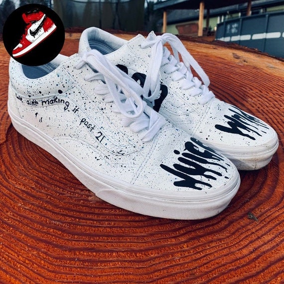 juice wrld painted vans