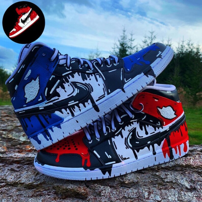 Dibujos animados/Drippy Jordan 1's Etsy