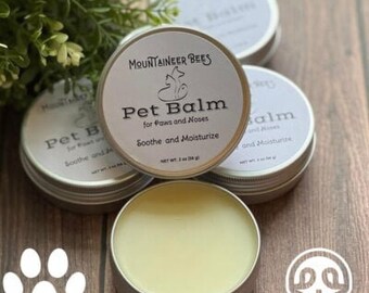 Pet Balm - Soothing Shea Butter, Beeswax, and Coconut Oil Blend - Ideal for Dry Paws and Skin Relief
