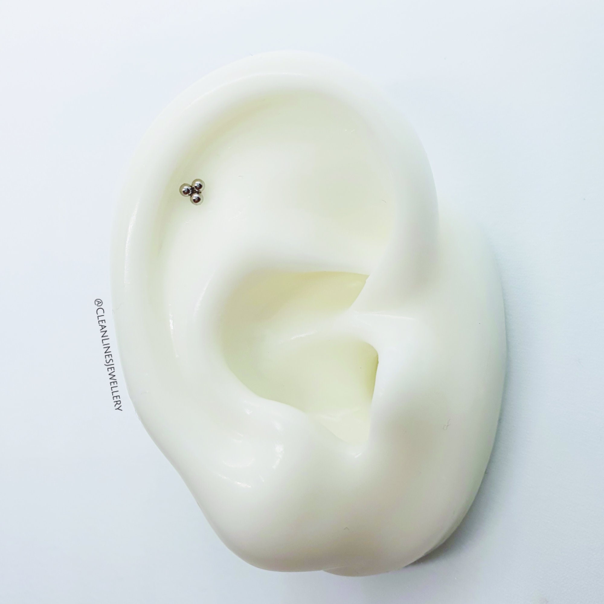 16G Trio Silver Bioflex PushFit Labret de acero inoxidable Etsy