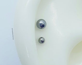 18G UNO Ball Bioflex Push-Fit • Silver Labret • Piercing Tragus| Hélice| Onique| Cartilage Bijoux corporels de haute qualité