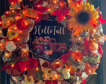 Red truck “ Hello Fall”