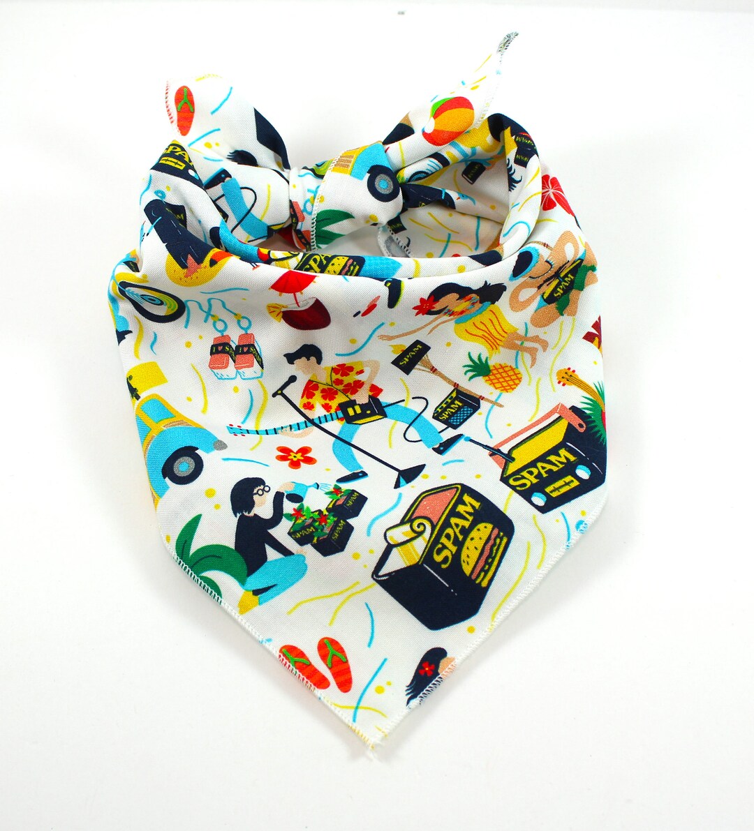 Dog Bandana Pet Bandanas Hawaii Style Dog Bandana Spam Etsy