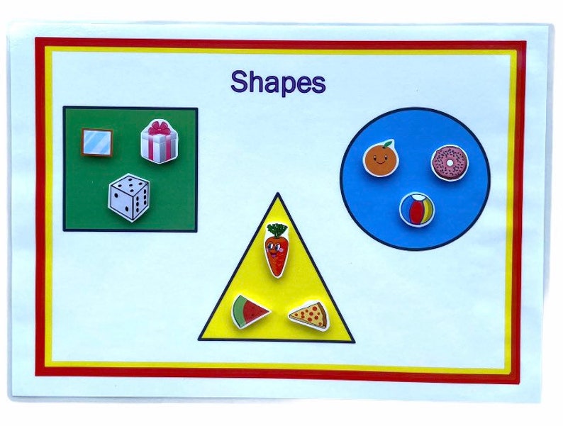 Shape Sorting Activity Sheet Etsy