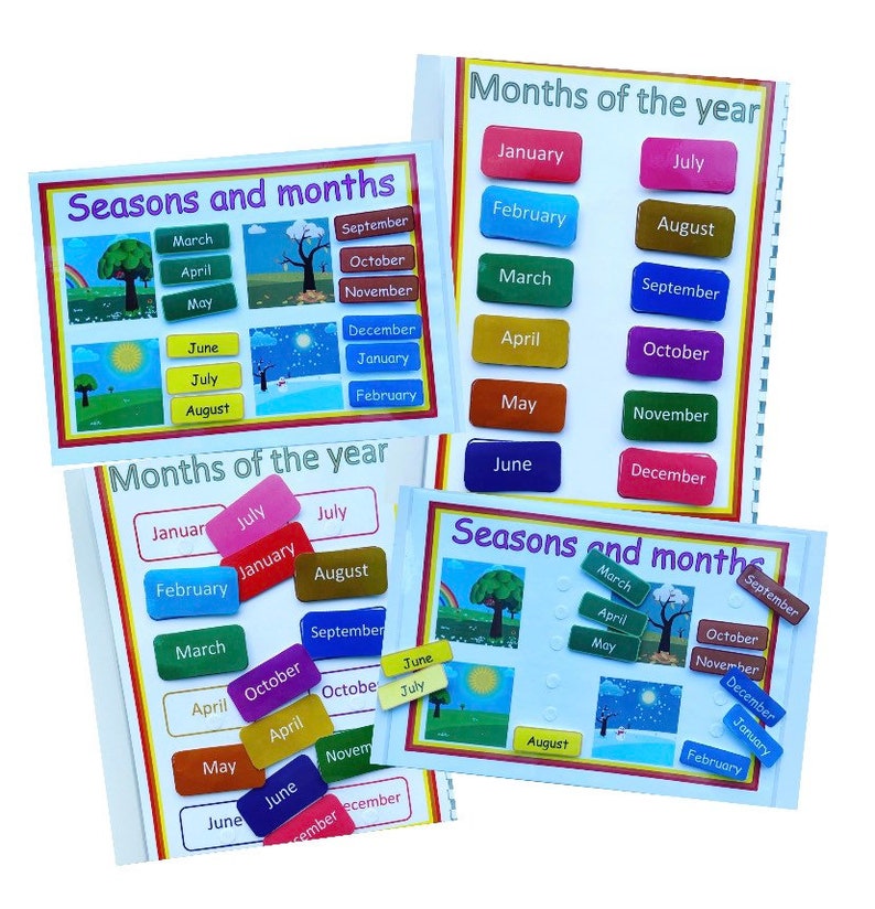 Months Of The Year Activities Etsy UK