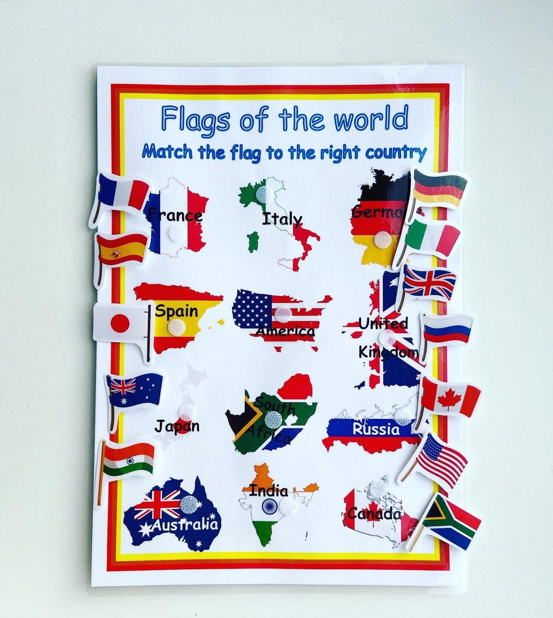 Flags of the World Activity Sheets x2 Etsy