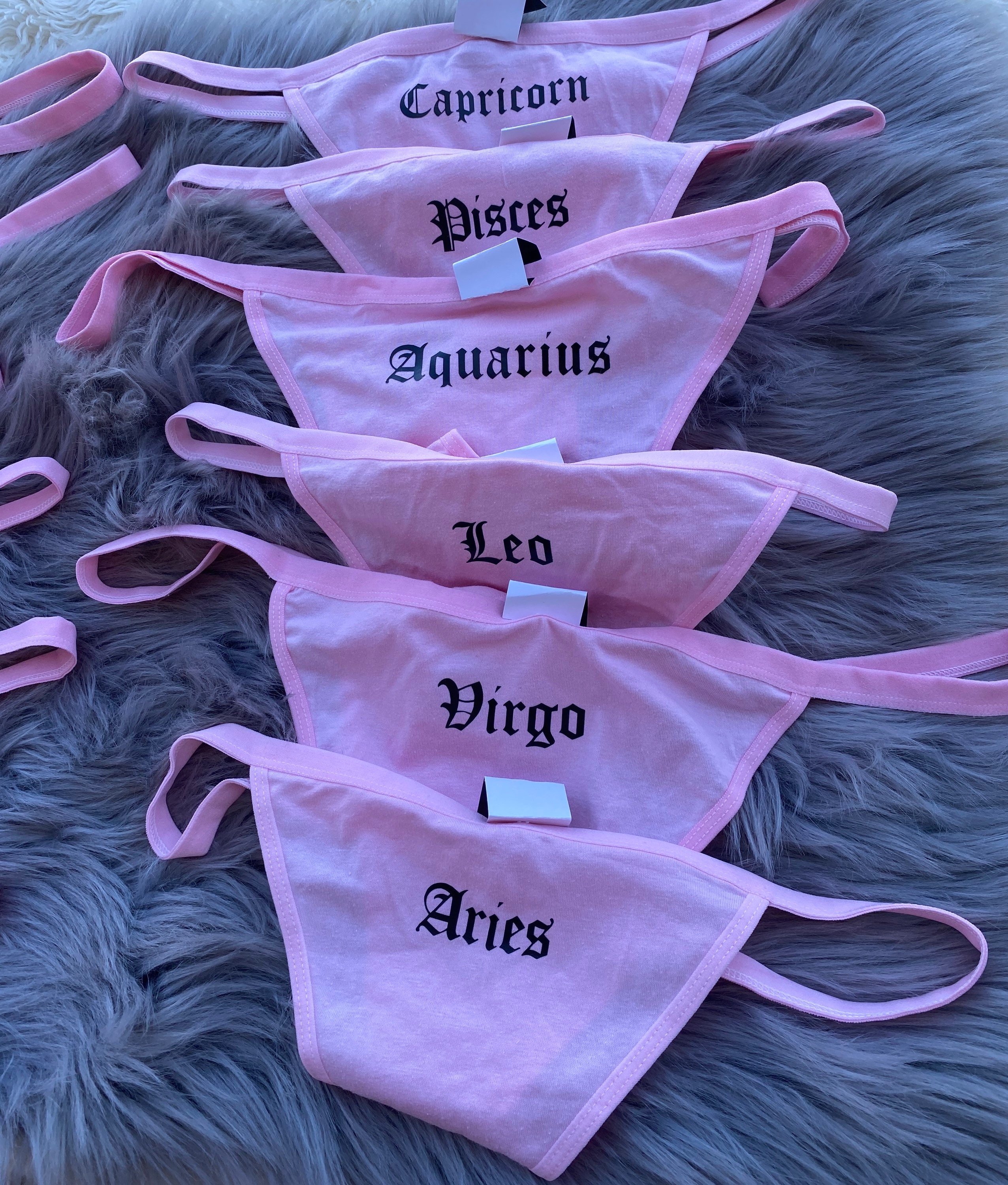 Zodiac Sign Custom Thong Panties Underwear Gifts for Her Astrology Etsy