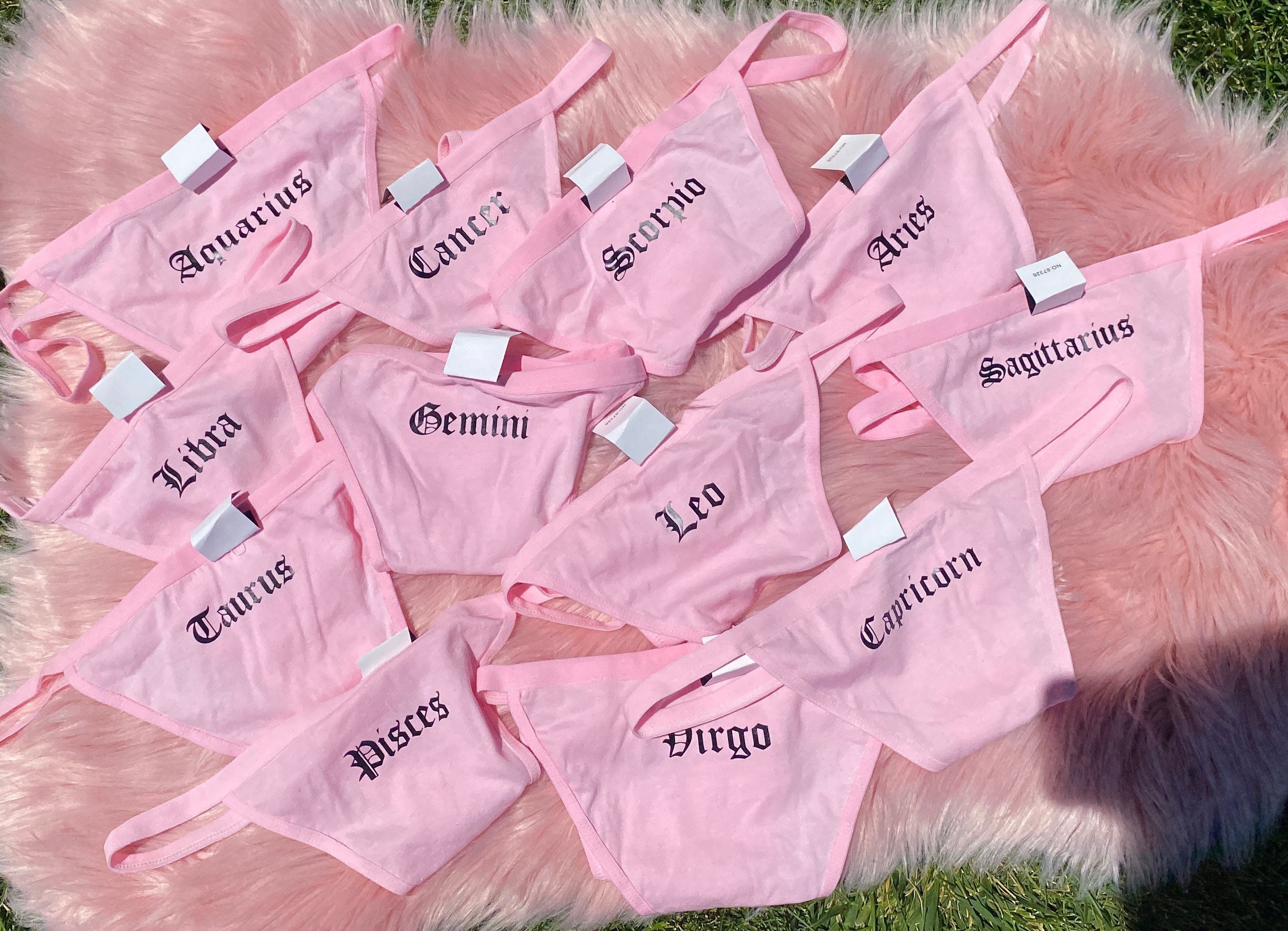 Zodiac Sign Custom Thong Panties Underwear Gifts for Her Astrology Etsy