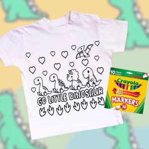 Coloring Shirt | Coloring Shirts | Washable | Reusable | Coloring Book Shirt | Cartoon | Custom | Cute | Gifts For Kids | Activities