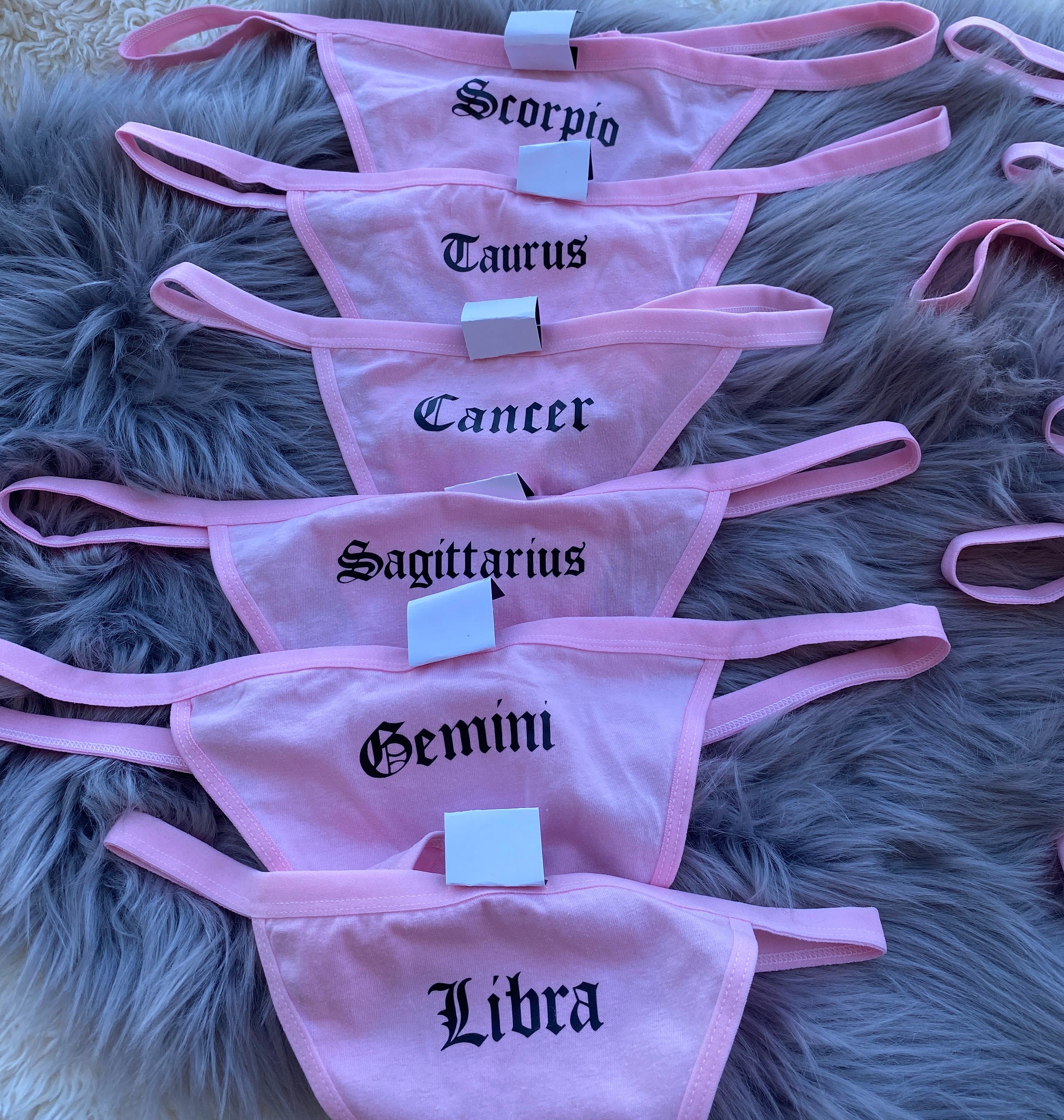 Zodiac Sign Custom Thong Panties Underwear Gifts for Her Astrology Etsy
