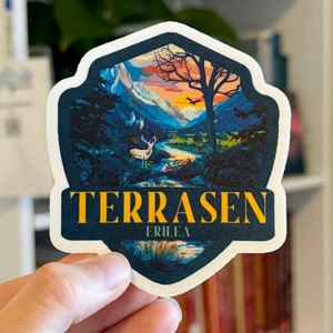 Terrasen Reading Passport Sticker,Small (Kindle) or Large Size, Aelin Ashryver Galathynius, Queen of Terrasen, TOG, Throne of Glass