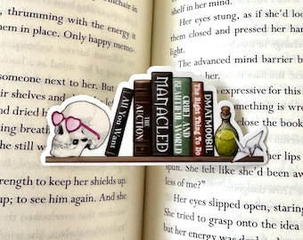 Dramione Bookshelf Vinyl Sticker, Manacled Fanfic Inspired