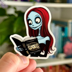 Sally Reading Fourth Wing Sticker, Kindle Sticker, Fourth Wing, Iron Flame, Onyx Storm, Rebecca Yarros, Tairn, Andarna, Violet Sorrengail