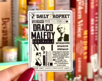Dramione Fanfic Vinyl Sticker, Daily Prophet, Draco