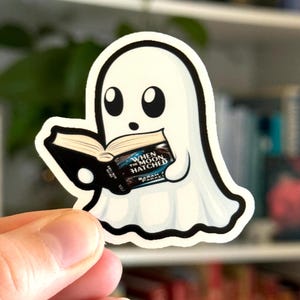 Ghost Reading When the Moon Hatched, Kindle Sticker, Sarah A. Parker, Raeve, Kaan Vaegor, Moonplume, Moonfall Series