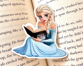 Kindle-sticker Elsa Reading Onyx Storm, geïnspireerd op vierde vleugel