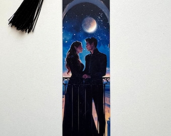 ACOTAR Rhysand & Feyre bokmärke, nattduksbord, vattentålig, hållbar