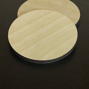 Lot of 25 Maple Wood Circles 3" Diameter 1/4" Thick