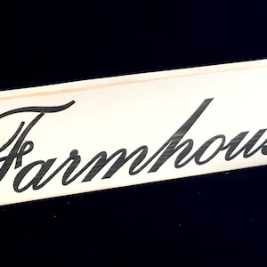 Enseigne de ferme en bois de style primitif