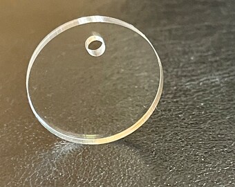 100 Round 1 Inch With Hole Acrylic Disk Blanks for Crafting - DIY Projects