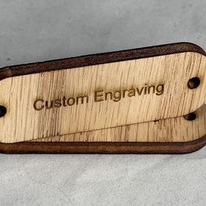 Wood Tag with Personalized Engraving 1/4&quot; x 1&quot; x 3&quot; Lot of 25 Pieces