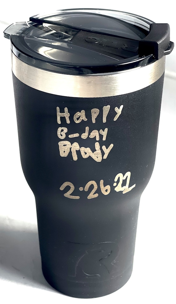 RTIC 20 oz Tumbler With Custom Engraved Handwritten Message