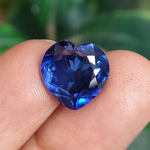 Natural Blue Sapphire 7.35 Ct Faceted Stone Heart Shape Cut, September Birthstone, Extremely Pleasant Attractive, Loose Gemstone For Pendant