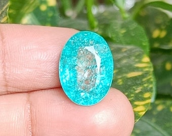 Paraiba tourmaline Neon Blue Brazilian 8.90 Cts.Loose Gemstone Beautiful Oval Shape Cut, Extremely Pleasant & Attractive For Ring.