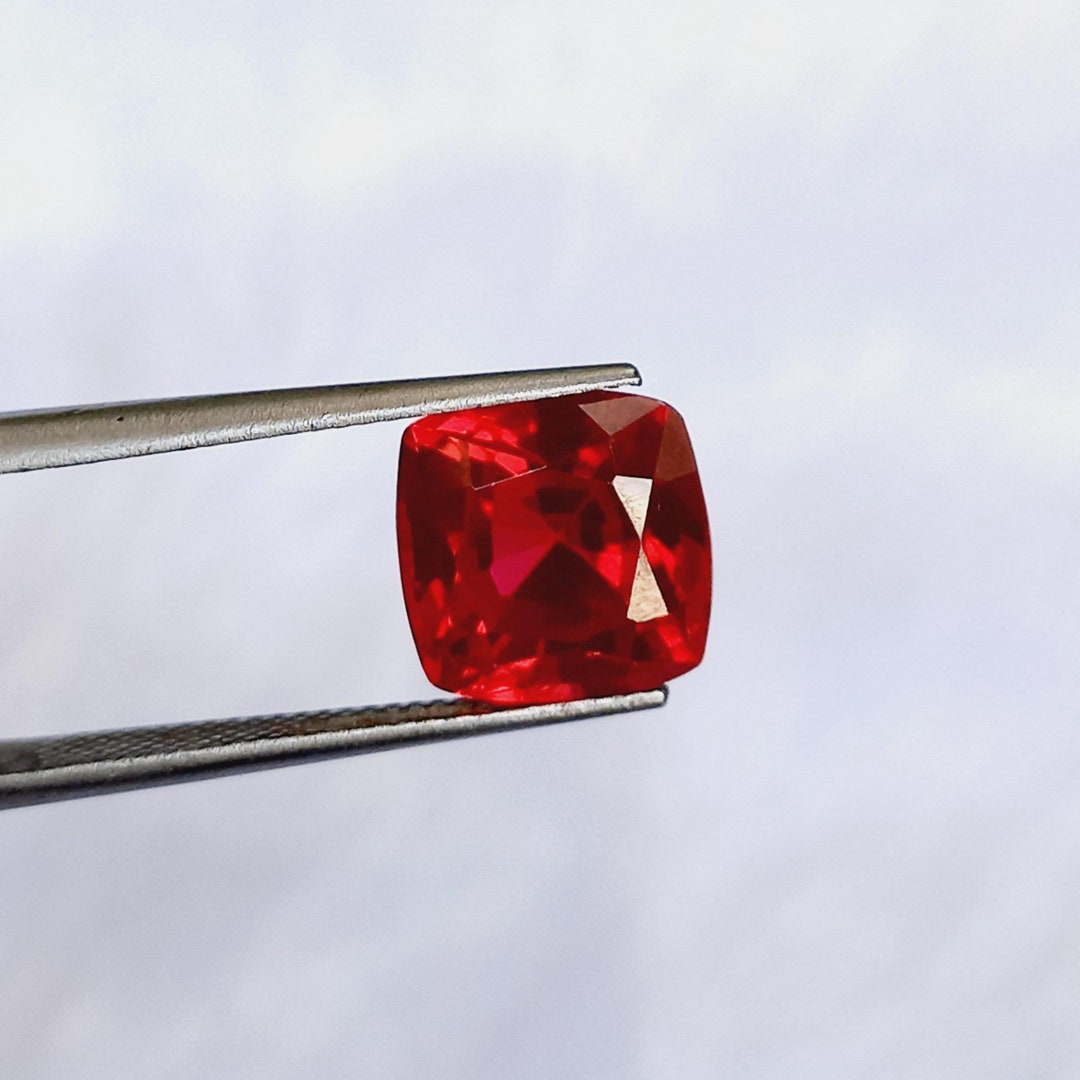 Mozambique Blood Red Ruby 7.70 Ct. Cushion Shape Cut AAA Quality Ruby ...