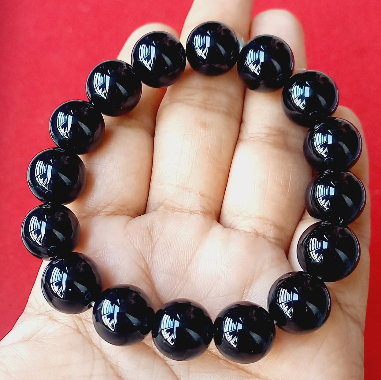 Lava Stones  Custom Beads Mens Beaded Bracelet  MYKA