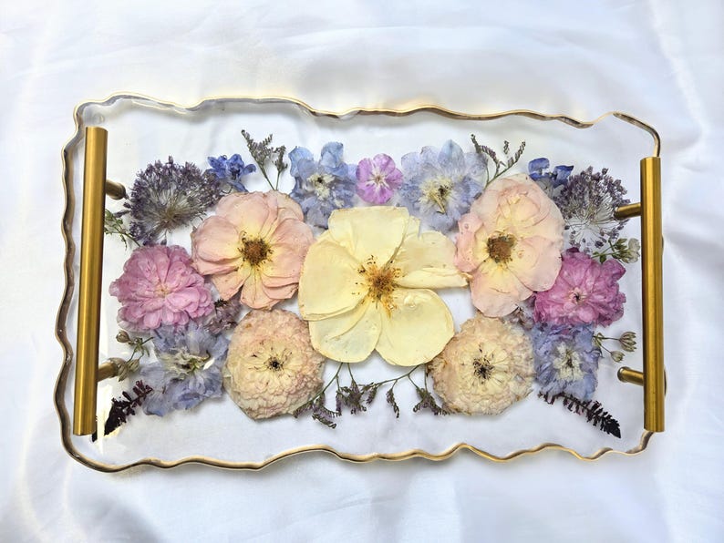 Bridal Bouquet Preservation Tray | Resin Geode Floral Tray | Wedding Keepsake Gift | Memorial Flower Preservation | Custom Wedding Gift