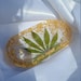 Rolling Tray Preserved Marijuana Leaf Gold | Cannabis Trinket Resin  Dish | 420 Gift | Birthday Stoner Gift | 