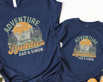 Personalized Adventure Buddies Shirt, Adventure Dad Son Daughter Tee, Dad And Baby matching Shirt, Daddy And Me Shirt, 1st Fathers Day Gift