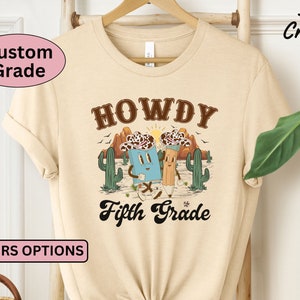 Custom Howdy Fifth Grade Teacher Shirt, Back to School 5th Grade Teacher Team Shirt, Western Teacher Gift, Cowgirl Teacher, Rodeo Teacher
