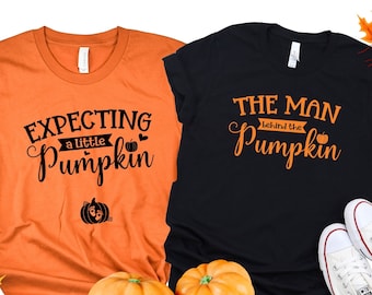 Fall Pregnancy Announcement Shirts, Expecting a little pumpkin Pregnancy Reveal Shirts, Thanksgiving Baby Announcement Shirt, Halloween Baby