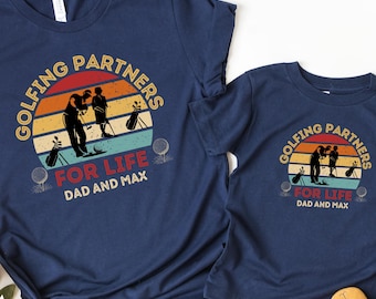 Personalized Golfing Partners Daddy and me Matching Shirts, Golf Dad Tee, Golfing Buddies Father Son Shirt, Father's Day Gift For New Dad
