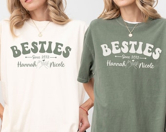 Comfort Colors® Besties Since Shirt, Personalized Besties Matching Tee, Best friends Shirt, BFF Shirt, Friends Forever, Best Friend Gifts