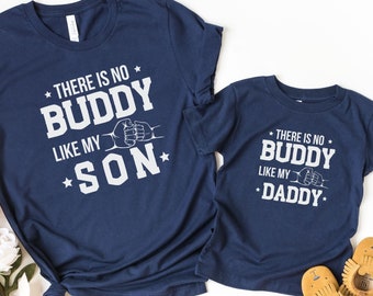Camisas a juego para papá e hijo, No hay amigo como mi camisa de papá, Regalo del Día del Padre, Camiseta con bomba de puño para papá e hija, Regalo para papá, Nuevo papá